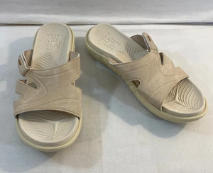 Coppia sandali comodi KuaiLu beige supporto arco plantare taglia 11 LEGGERMENTE USATI - Foto 1 di 10