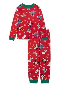 Neu entzückendes Disney 100 Jahre 2-teiliges Urlaub Pyjama Set Kinder Größe 6 - Bild 1 von 6