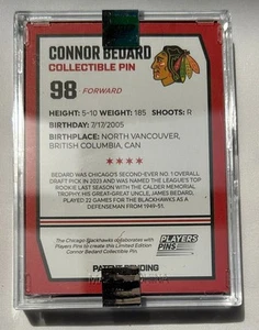 CONNOR BEDARD *BEDSY* & NICK FOLIGNO *FLIGGY* COLLECTABLE PINS SET *BLACKHAWKS* - Picture 1 of 4