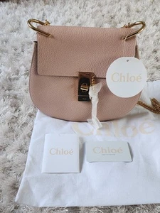 $2050 New 100% Auth Chloe Drew Small Womens Crossbody Cement Pink Leather Bag - Picture 1 of 10