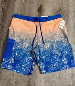 Costume da bagno Club Room blu coulisse tasche foderato tavola pantaloncino uomo XL NUOVO! - Foto 1 di 17