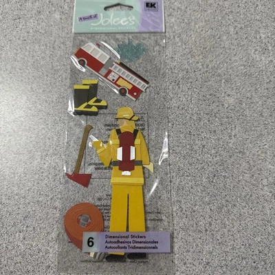 Pegatinas dimensionales A Touch of Jolee’s EK “BOMBERO” NIP (6 piezas) Foto 1 de 2