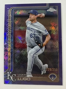 2025 Topps Chrome No. 94 Seth Lugo Purple Logofractor SP /250 - Royals - Picture 1 of 4