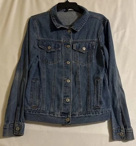 Brandy Melville Jacke Damen Größe M Blau Jeans Moto Biker Denim - Bild 1 von 7
