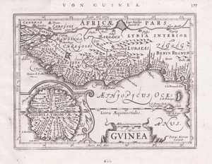 Guinea Gambia Senegal Sao Tomé island Principe mapa mapa mapa Mercator 1651 - Imagen 1 de 1