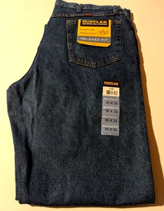 Men's Rustler Jeans New with Tags - Relaxed Fit Blue Denim Size 38 x 32 - Picture 1 of 6
