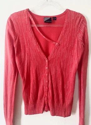 Volcom - Women’s Size Medium Sweater - Pink with White Dot Design -Rare - Image 1 of 4