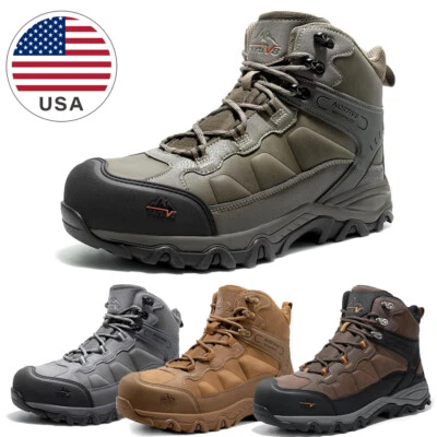 Botas de trabajo impermeables con puntera de acero para hombre zapatos industriales de seguridad antideslizantes Foto 1 de 3