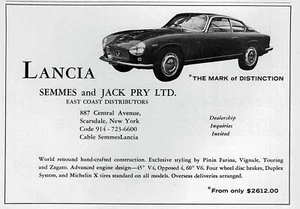 1965 Lancia Flaminia Super Sport Zagato Original Rare Print Ad - Picture 1 of 1