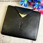 YVES SAINT LAURENT Bifold Wallet Card Case Leather/009179