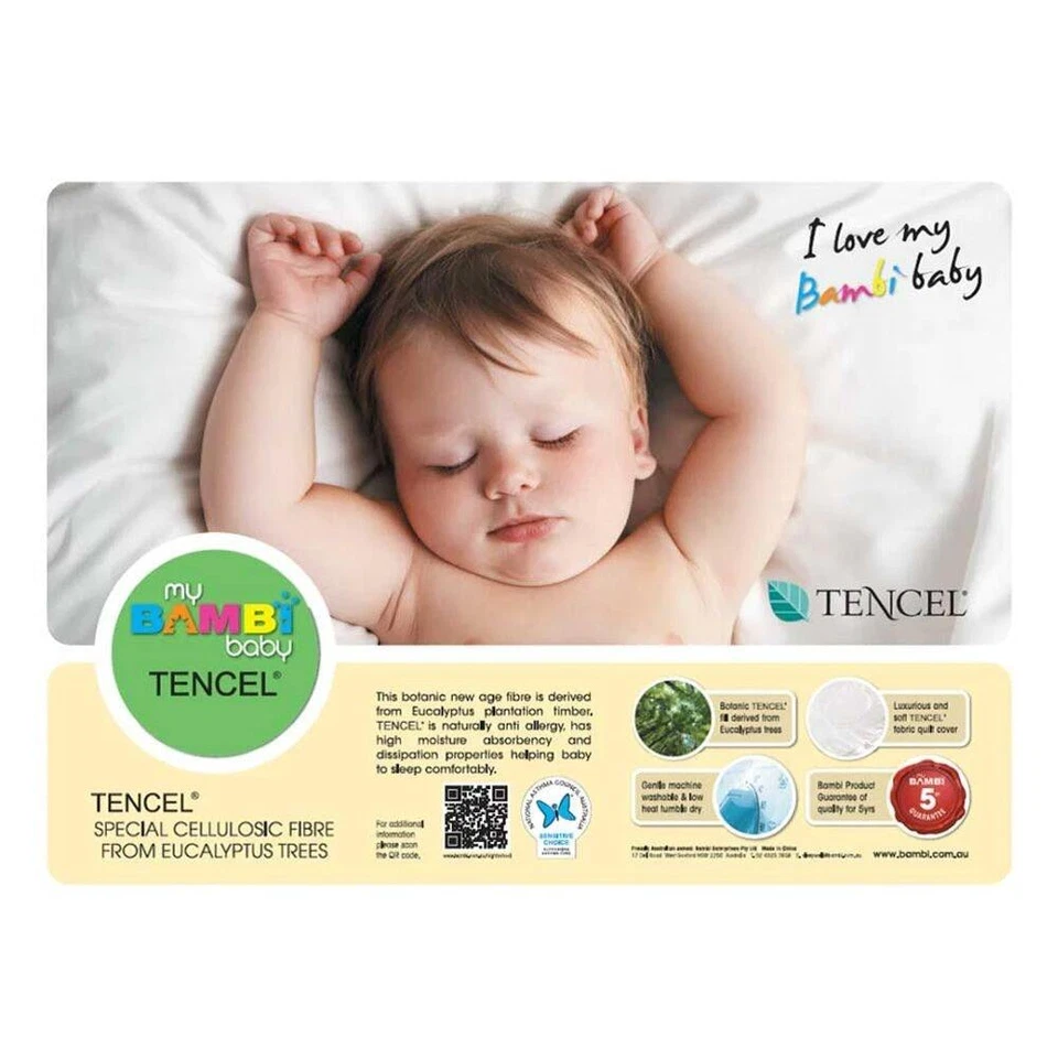 Bambi Tencel Baby Cot Quilt Cover White - image 1 of 1