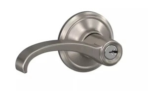 (Lot of 12) SCHLAGE F51A WIT 619 Whitney Lever Keyed Entry Lock Satin Nickel - Picture 1 of 1