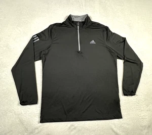 Men's Adidas Golf 1/4-Zip Pullover Top M Black  - Picture 1 of 10