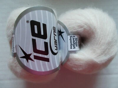 Hilos de hielo lana confort hilo superfino, crema, lote de 2 (428 yardas ea) Foto 1 de 2