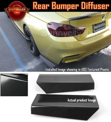 12" Rear Bumper Carbon Effect Apron FIn Splitter Diffuser Valence For  Dodge - Image 1 of 4