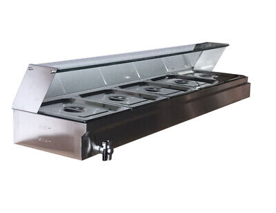 Top-Quality 5-Pan Commercial Stainless Buffet Food Warmer Outdoor&Indoor Use • 371.07$