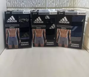 adidas Performance Mesh verschiedene "schwarz" atmungsaktive Mesh Boxershorts 3er Pack XXL - Bild 1 von 8