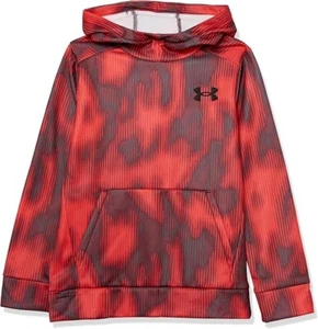 Under Armour Boys Fleece Printed Hoodie Red - Picture 1 of 3
