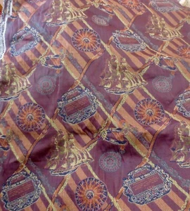 3 yds x 54" Vintage Nautical Sea Browns - Tapestry Woven Upholstery Fabric - Picture 1 of 7