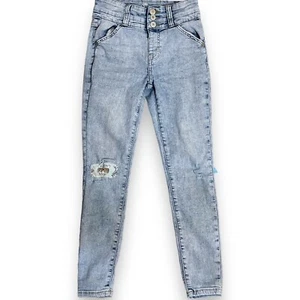 Thereabouts REVAMPED Jeggings Jeans Girls 10 Blue Pockets Casual Tiger Skinny - Picture 1 of 15