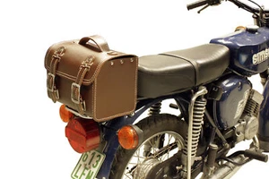 Leder Hecktasche für Simson S50 S51 S70 Gepäckträger Tasche Schnellverschluss BR - Bild 1 von 6