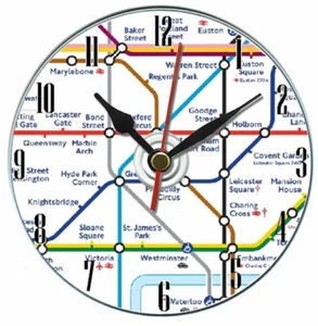 London underground map tube dvd clock, unusual gift idea, can be personalised - Picture 1 of 3