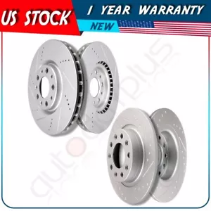 Front Rear Drilled & Slotted Brake Rotors Kit For 2013 2014 2015 2016 Dodge Dart - Bild 1 von 7