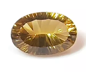 16.06ct Oval Concave Cut Clean 21x14mm Natural Top Rich Yellow Citrine - Picture 1 of 3