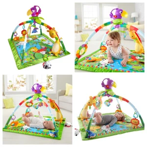Fisher Price Rainforest Music & Lights Deluxe Newborn Baby Toddler Gym - Picture 1 of 9