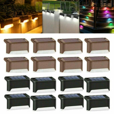 Luces LED solares brillantes para terraza exterior jardín patio barandilla cubiertas camino iluminación EE. UU. Foto 1 de 4