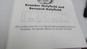Evander Holyfield Signed 1996 Humble Warrior Hardback Book JSA - Picture 1 of 2