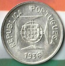 1936 Portuguese- India- 1/2 Rupia- 91.7% Silver- Only 100,000 Minted--- Stunner~