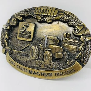 Vintage JI Case 7100 Series Magnum Tractors Belt Buckle Country Farming NICE - Picture 1 of 12