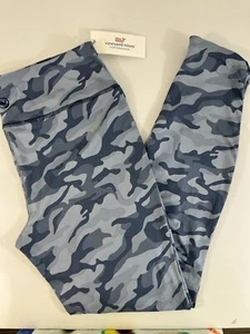 Vineyard Vines Womens Performance Leggings Blue Camo Size M $98 Authentic New - Picture 1 of 7