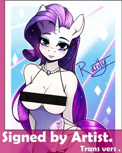ERWACHSENE Rarität TS MLP inspiriert 11x17 pelziges Pony Kunstdruck Künstler signiert Kemono - Bild 1 von 4