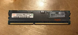 HP 4GB 2Rx4 PC3-10600R ECC Memory PN 500658-061 for G6, G7 Server - Picture 1 of 1