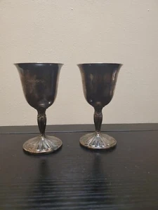 International Silver Company Weinkelch versilbert Vintage 2er Set - Bild 1 von 11