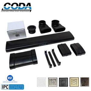 CODA the Shower Floor Drain Relocator Mover with SereneDrains Square drain - Picture 1 of 35