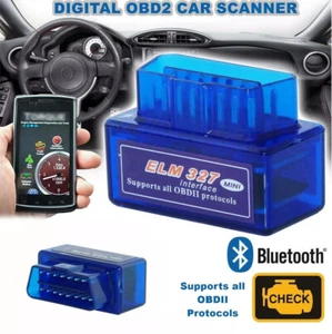 Car Bluetooth OBD2 Scanner Code Reader Automotive Diagnostic Tool OBDII ELM327 - Picture 1 of 14