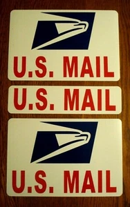 (2)  U.S. MAIL Magnetic Signs USPS - 8" X 12" PLUS (1) U.S. MAIL - 3" X 12" - Picture 1 of 1