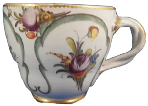 Antique 18thC Nymphenburg Porcelain Floral Cup Porzellan Blumen Tasse German - Picture 1 of 11