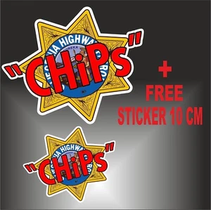adesivo CHIPS SERIE TV sticker aufkleber + ADESIVO DA 10 CM IN OMAGGIO - Imagen 1 de 1