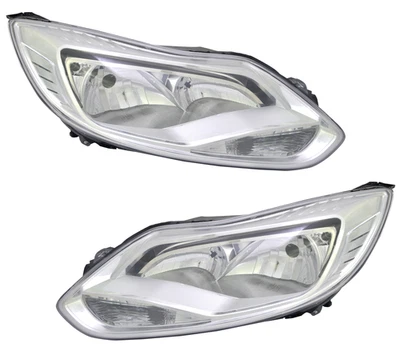 Scheinwerfer Set für Ford Focus MK3 2011-2014 H1 H7 LWR Stellmotor Chrom - Bild 1 von 4
