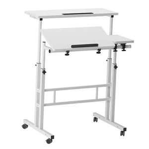 Rolling Standing Desk Height Adjustable, Mobile Stand Up Computer Desk, Sit - Picture 1 of 8