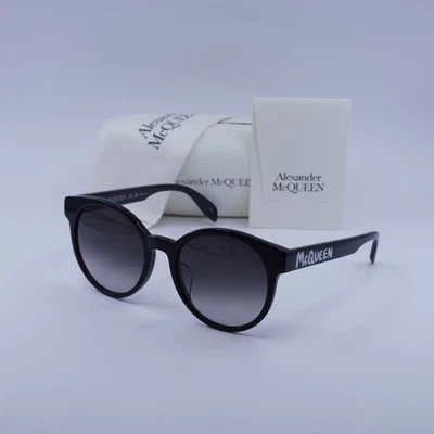 New Alexander McQueen AM0349SA 001 Shiny Black/Grey Gradient 55-20-145 Sungla... - Image 1 of 4