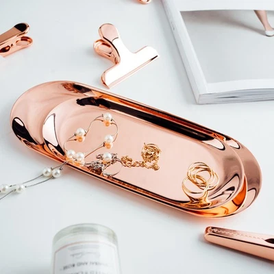  Ovaler Schmuckspeicher im nordischen Stil Serviertablettplatte - Bild 1 von 4