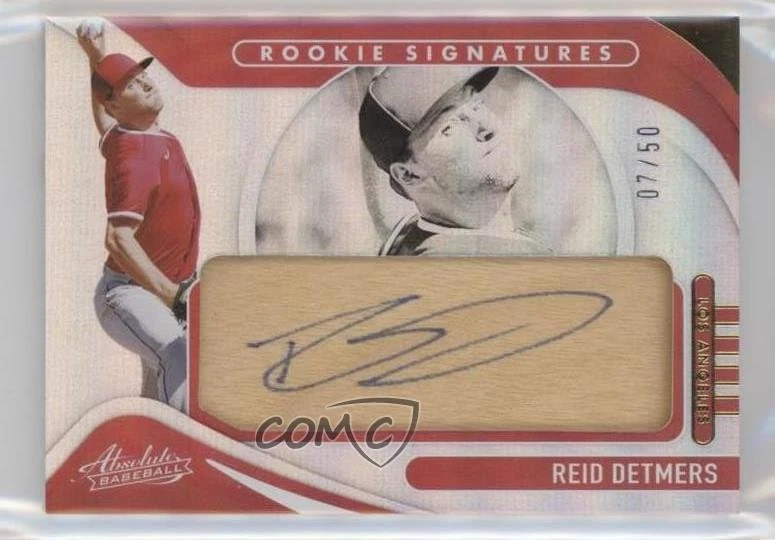 2022 Panini Absolute Rookie Bat Signatures /50 Reid Detmers #138 Auto RC - Image 1 of 2