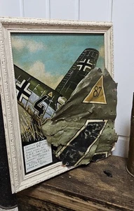 WW2 GERMAN MESSERSCHMITT ME 109 AIRCRAFT RELIC PANEL BATTLE OF BRITAIN 1940 KENT - Picture 1 of 12
