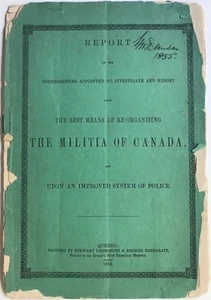 Canada / REPORT OF THE COMMISSIONERS APPOINTED TO INVESTIGATE AND REPORT UPON - Picture 1 of 2