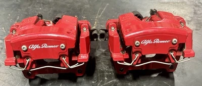 2017-2024 Alfa Romeo Giulia Rear Set Brake Caliper Red OEM - Image 1 of 4